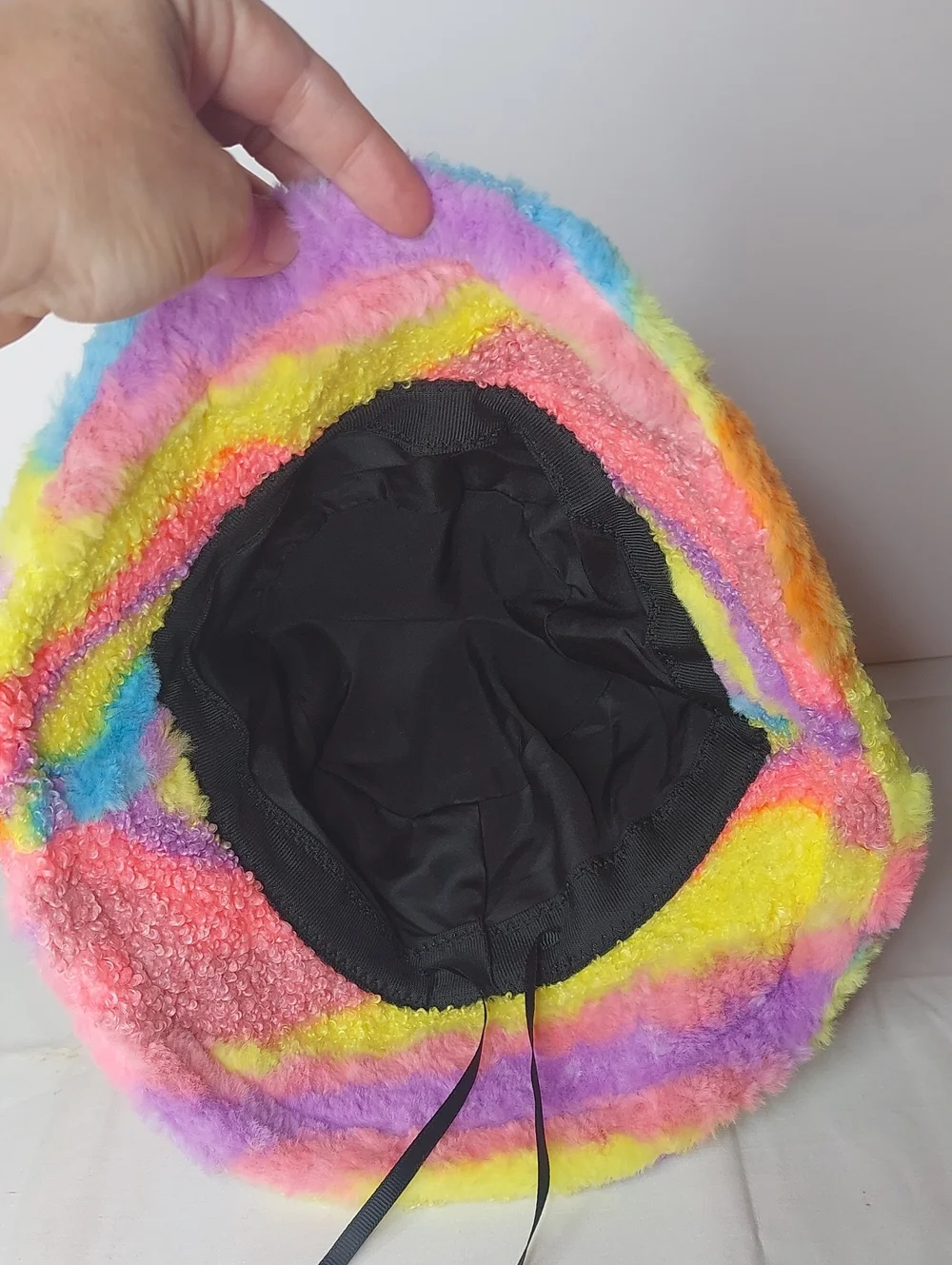 Colorful Rainbow Sherpa Bucket Hat